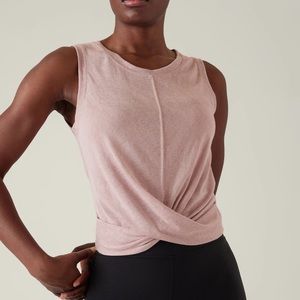 athleta pale pink workout top